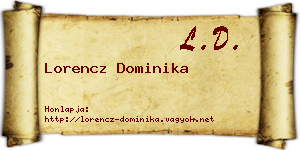 Lorencz Dominika névjegykártya