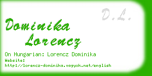 dominika lorencz business card